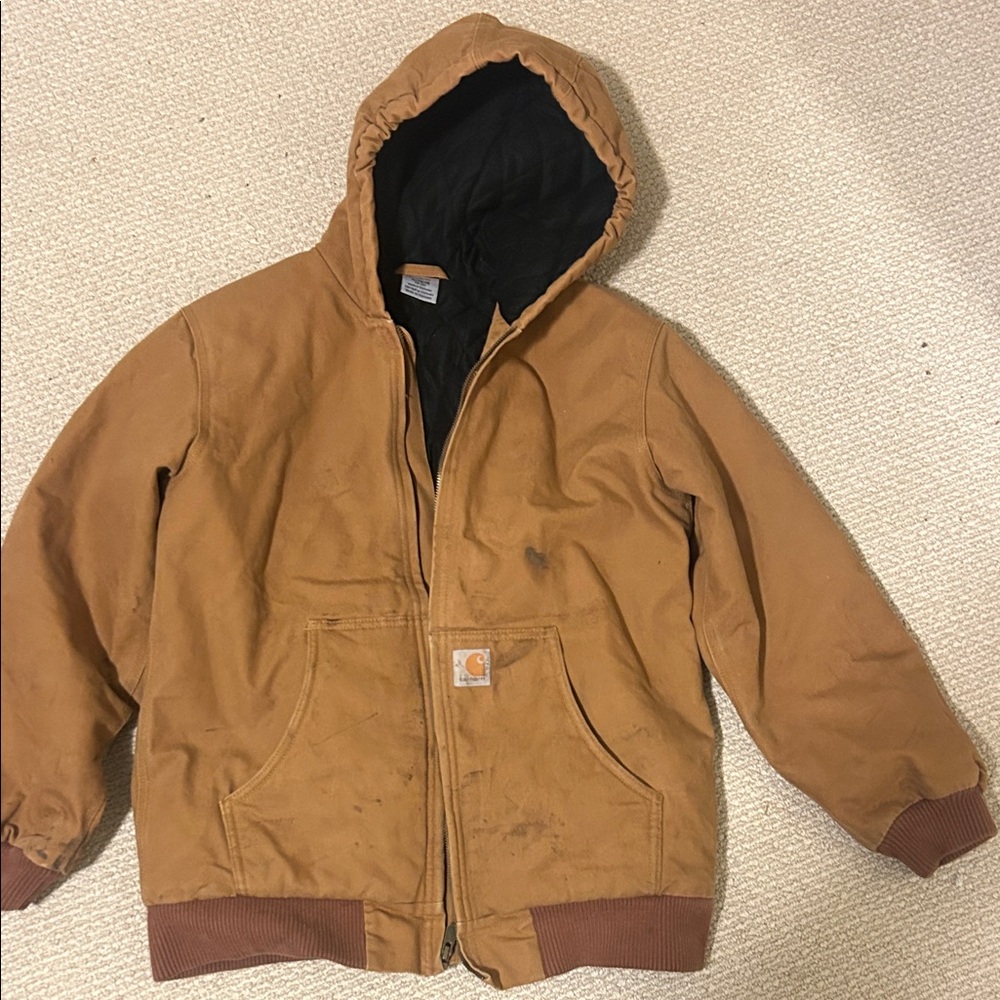 Carhartt Kids Tan Hooded Coat